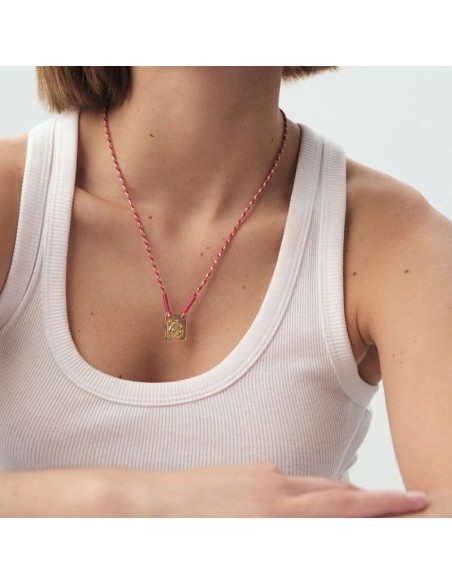 Collar Midi TIARE con Placa de Caracola en Baño de Oro | Agatha París