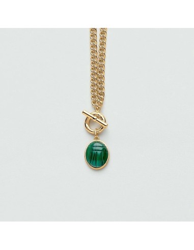 Colgante TALISMANS con Malaquita en Oro | Agatha París
