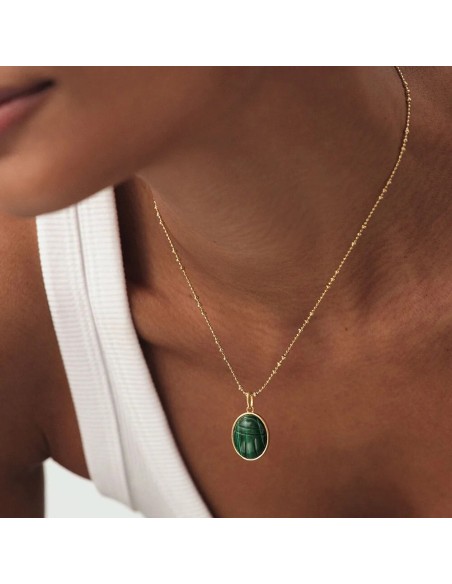 Colgante TALISMANS con Malaquita en Oro | Agatha París