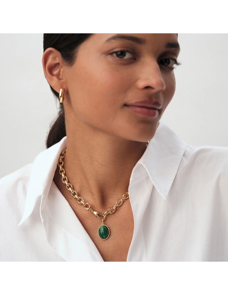 Colgante TALISMANS con Malaquita en Oro | Agatha París