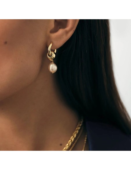 Colgante TALISMANS con Perla de Agua Dulce en Oro | Agatha París