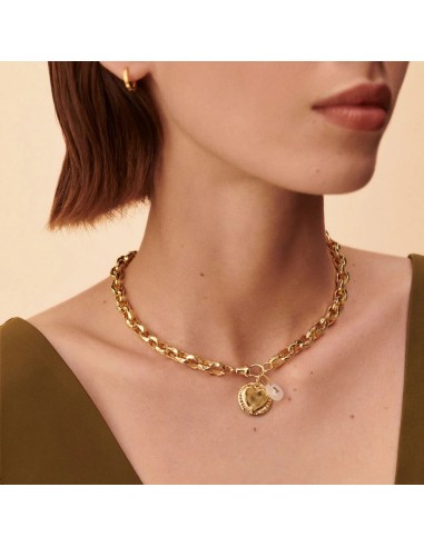 Colgante TALISMANS con Piedra de Luna y Circonita en Oro | Agatha París