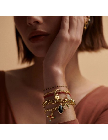 Pulsera de Cadena TALISMANS Dorada | Agatha París