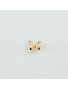 Colgante TALISMANS Cruz Multicolor en Oro | Agatha París