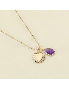 Colgante TALISMANS con Amatista en Oro | Agatha París 2