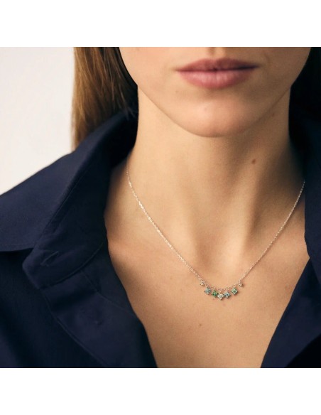 Collar Corto BELOVED Multicolor en Plata de Ley – Elegancia y Color Sutil