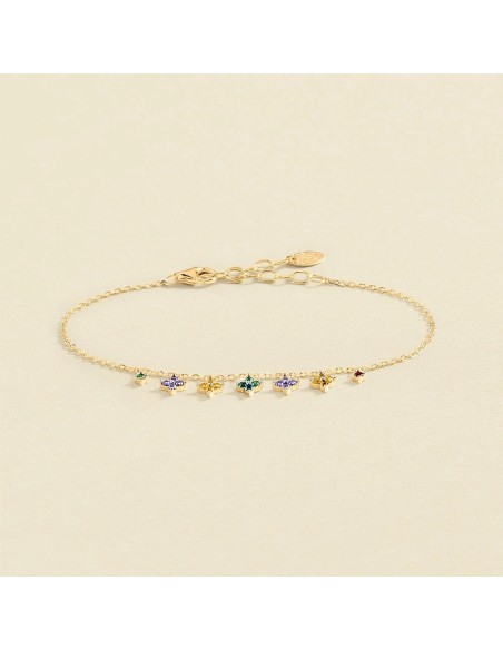  Pulsera de Cadena BELOVED Multicolor en Oro | Agatha París
