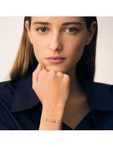  Pulsera de Cadena BELOVED Multicolor en Oro | Agatha París