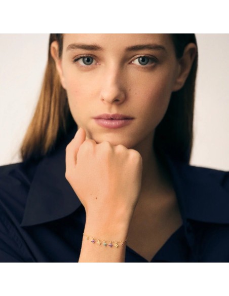  Pulsera de Cadena BELOVED Multicolor en Oro | Agatha París