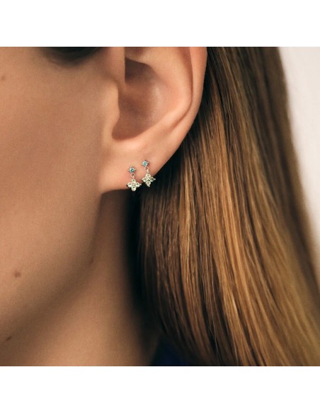 Pendientes Cortos BELOVED Multicolor en Plata de Ley – Luz y Color para Cada Día