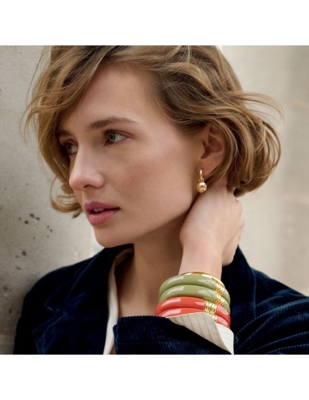 Pulsera rígida PALAIS ROYAL Caqui y Oro | Estilo y color | AGATHA PARÍS