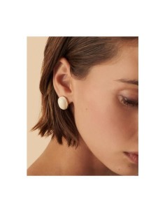 Pendientes Agatha Paris Baño Oro y Esmalte Marfil - Colección Nº 13 de María Pombo 2