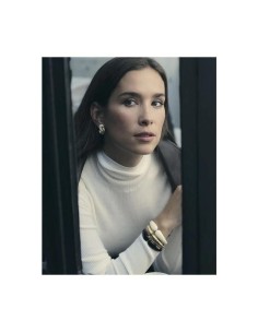 Pulsera Esclava Agatha Paris Baño Oro y Esmalte Negro - Colección Nº 13 de María Pombo 2