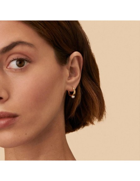 Piercing Criolla Lisa con Perla de Agua Dulce en Oro | Agatha París