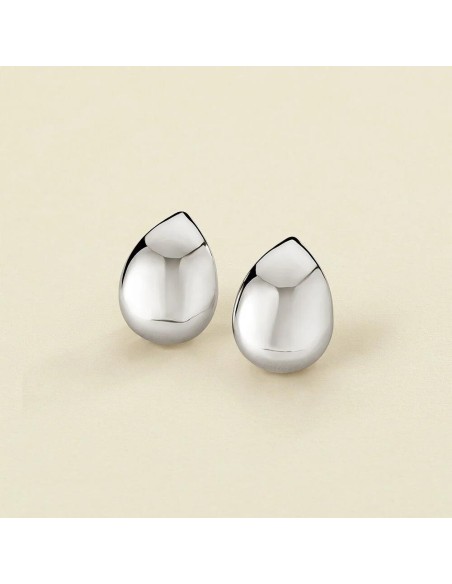 Pendientes largos DANAE acabado Plateado