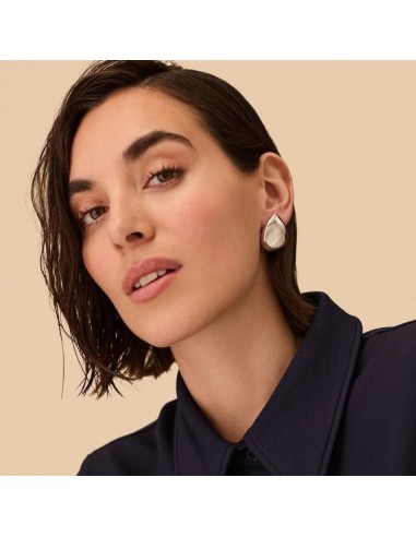 Pendientes largos DANAE acabado Plateado