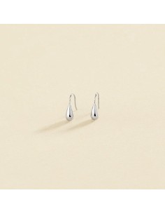 Pendientes largos DANAE acabado Plateado