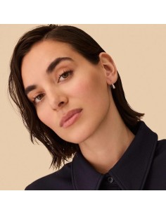 Pendientes largos DANAE acabado Plateado 2