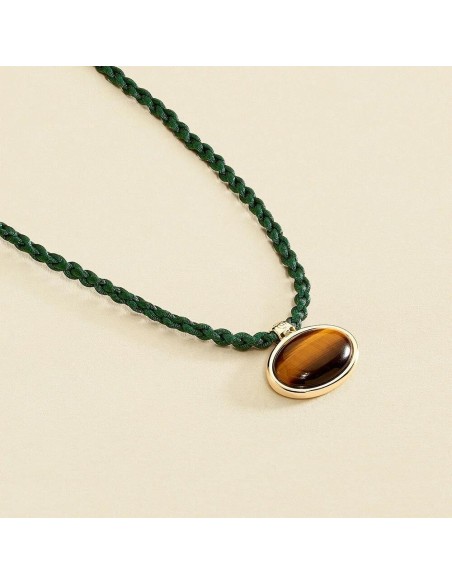 Collar corto RHEA acabado Tiger eye
