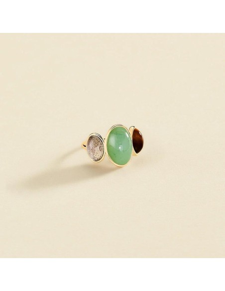 Anillo Fino RHEA en Multicolor y acabado Oro