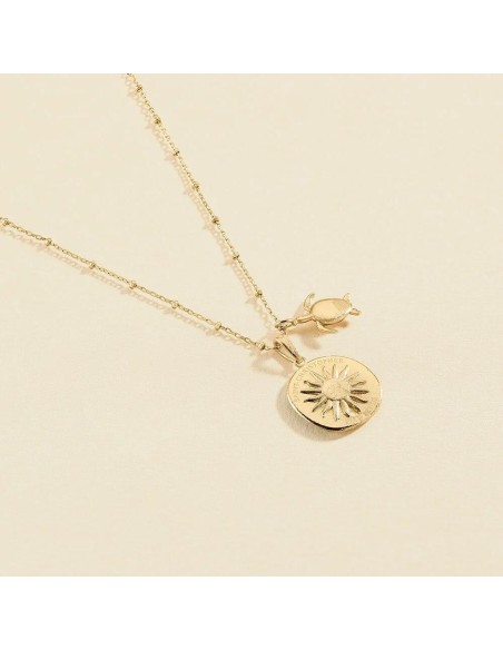 COLLAR CORTO TWILIGHT - acabado VERDE / DORADO