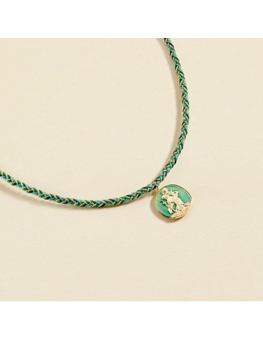 PULSERA DE CADENA VESPER acabado VERDE / DORADO