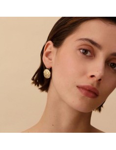 Pendientes largos ASTREE acabado Dorado 2