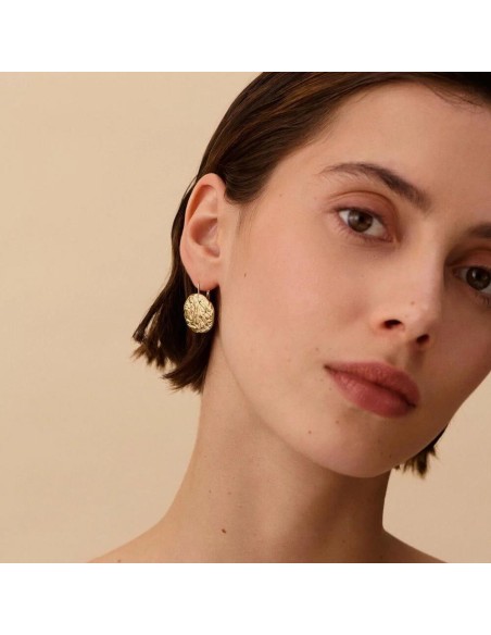 Pendientes largos ASTREE acabado Dorado
