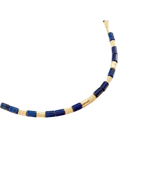 Collar corto PETRA acabado Lapis / Oro