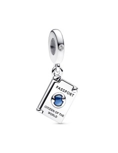 Charm Colgante en plata de ley Pasaporte que se abre Pandora