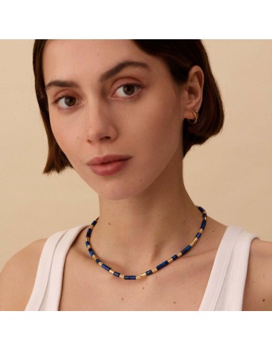 Collar corto PETRA acabado Lapis / Oro