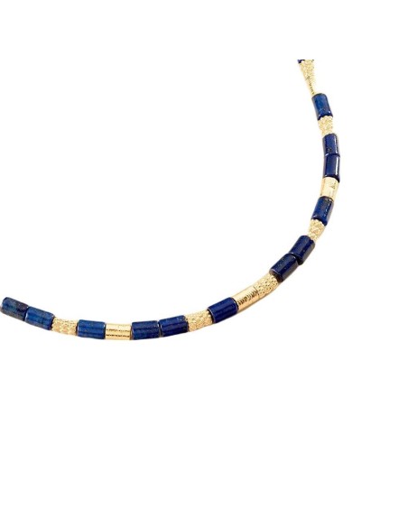 Collar corto PETRA acabado Lapis / Oro