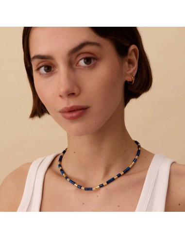 Collar corto PETRA acabado Lapis / Oro