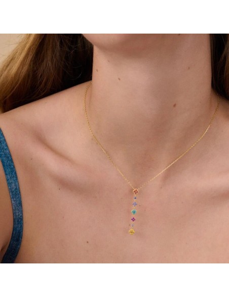 Collar Agatha París corto BELOVED Multicolor/acabado oro