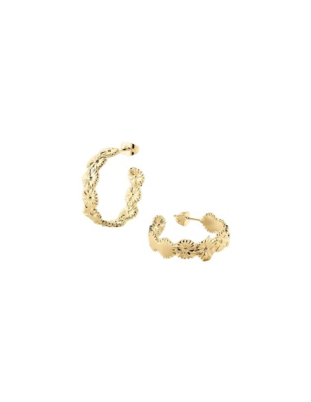 Pendientes de criolla AGATHA PARÍS BLOSSOM acabado dorado