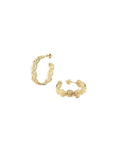 Pendientes de criolla AGATHA PARÍS BLOSSOM acabado dorado