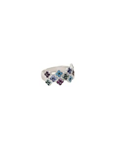 Anillo Agatha París ancho BELOVED acabado multicolor / plata