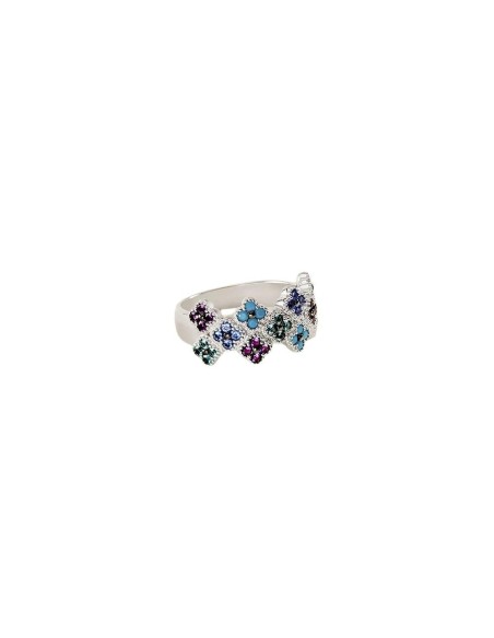 Anillo Agatha París ancho BELOVED acabado multicolor / plata