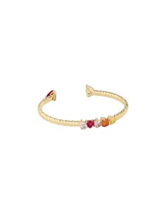 PULSERA RÍGIDA VAGUE - MULTICOLOR acabado ORO