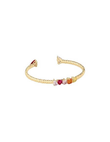 PULSERA RÍGIDA VAGUE - MULTICOLOR acabado ORO