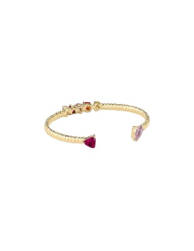 PULSERA RÍGIDA VAGUE - MULTICOLOR acabado ORO