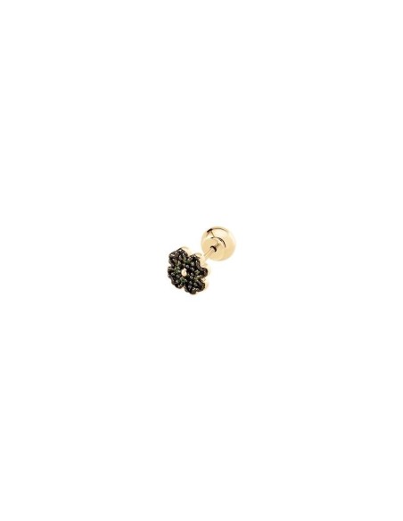 PIERCING MINI MINI TRÉBOL acabado VERDE / DORADO