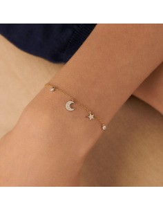Pulsera de cadena SARA - PLATA acabado ORO 2
