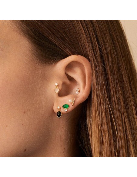 PIERCING MINI MIX & MATCH de plata - PERLA acabado ORO