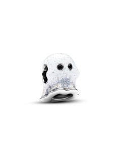 Charm en plata de ley Fantasma Boo que brilla en la oscuridad