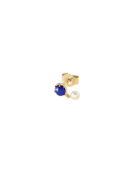 PIERCING MINI PRECIEUX de plata - LAPISLAZULI AZUL acabado oro