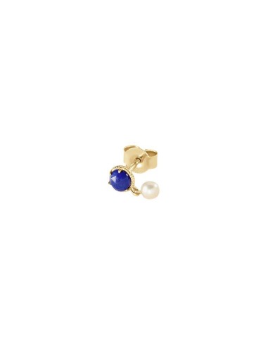 PIERCING MINI PRECIEUX de plata - LAPISLAZULI AZUL acabado oro