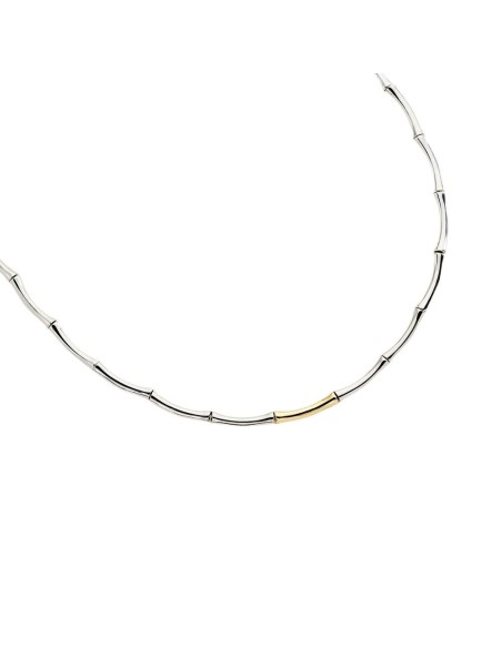 COLLAR CORTO BAMBOO - acabado PLATA / ORO