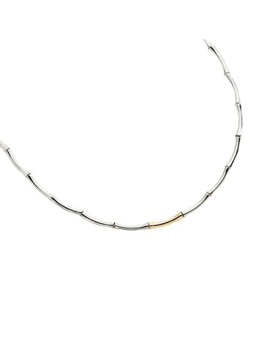 COLLAR CORTO BAMBOO - acabado PLATA / ORO
