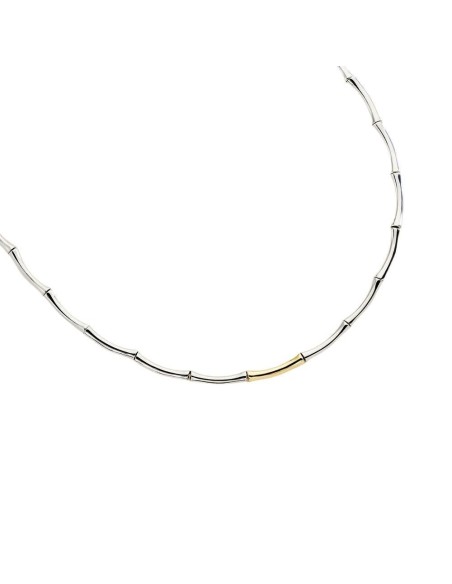 COLLAR CORTO BAMBOO - acabado PLATA / ORO